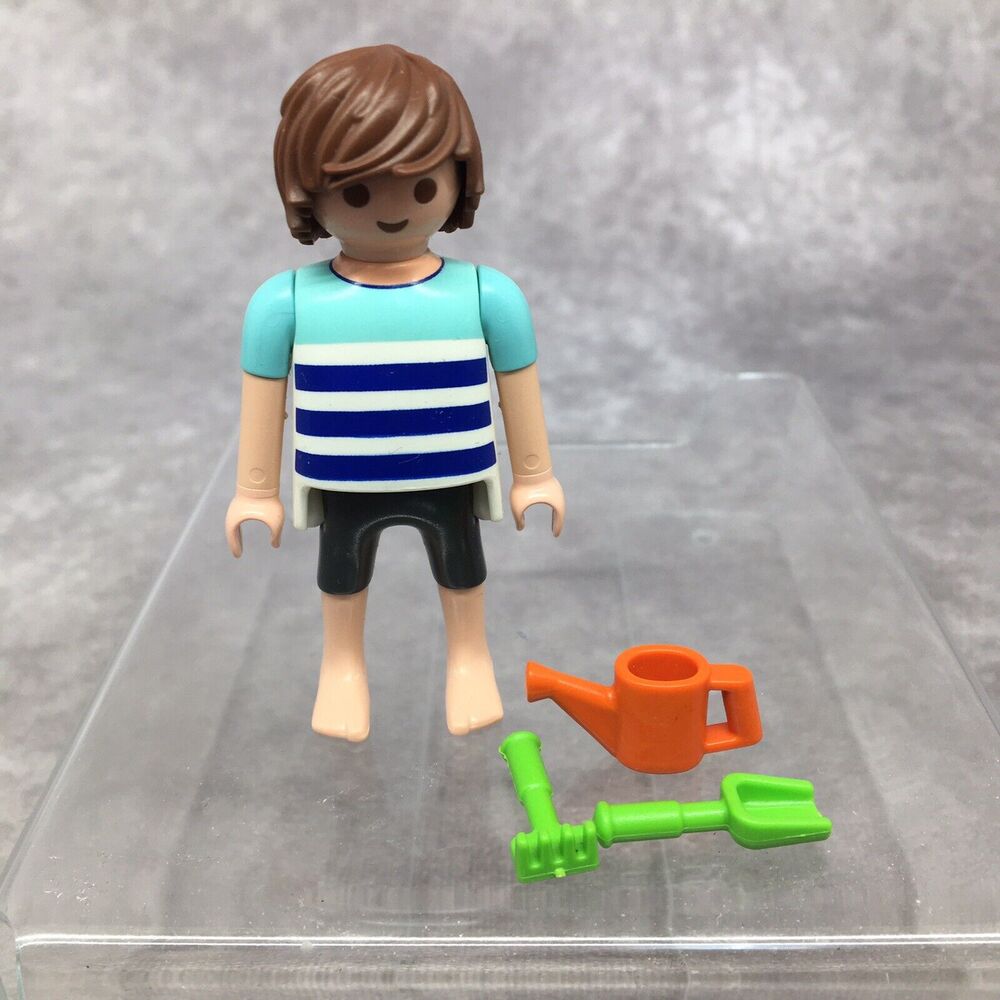 Playmobil Male Figure with Gardening Tools-Barefoot